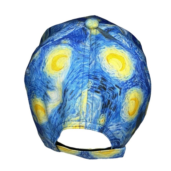 Beyond Van Gogh Starry Night Hat Baseball Cap Adult Adjustable Blue Artist Art - Picture 5 of 7